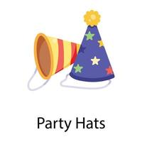 Trendy Party Hats vector