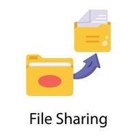 Trendy File Sharing vector