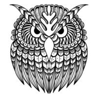 Owl Western Screech mandala vector illustration