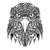 Eagle head front mandala vector illustration