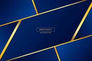 Luxurious dark blue background with a combination of line gold vector