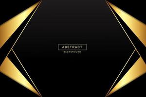 Premium dark background with luxurious gold geometric shapes vector