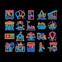 Amusement Park And Attraction neon glow icon illustration vector