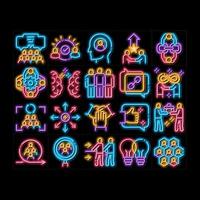 Collaboration Work neon glow icon illustration vector