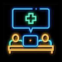 Medical Aid neon glow icon illustration vector