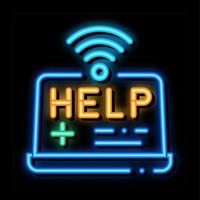 Web Medicine Help neon glow icon illustration vector