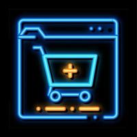 Online Pills Shop neon glow icon illustration vector