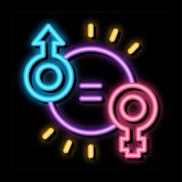 ilustración de icono de brillo de neón de marcas masculinas femeninas vector