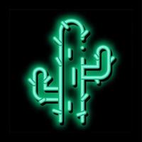 Cactus neon glow icon illustration vector