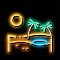 Sandy Landscape neon glow icon illustration vector