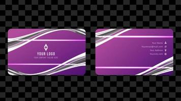 Purple gradient modern business card template, Illustration Vector 10