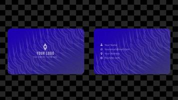 Dark blue modern business card template, Illustration Vector 10