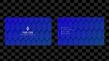 Dark blue modern business card template, Illustration Vector 10