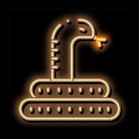 Desert Snake neon glow icon illustration