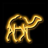 Camel neon glow icon illustration vector