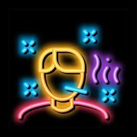 Illness Man neon glow icon illustration vector