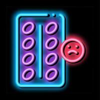 Destress Pills neon glow icon illustration vector