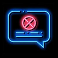 Cross Mark Frame neon glow icon illustration vector