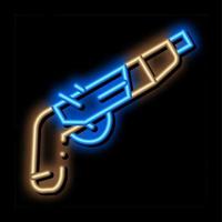 Gun Pistol neon glow icon illustration vector