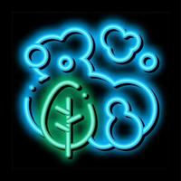 Smoke Plant neon glow icon illustration vector
