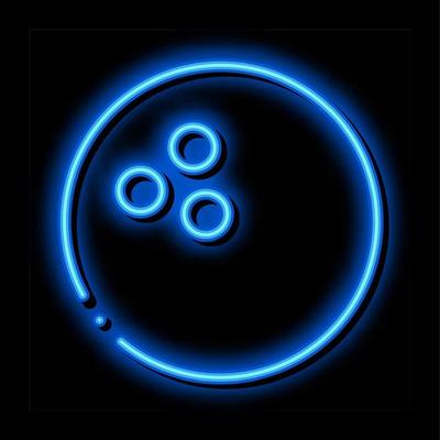 Bowling Ball neon glow icon illustration