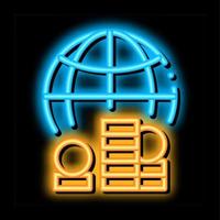 Worldwide Money neon glow icon illustration vector