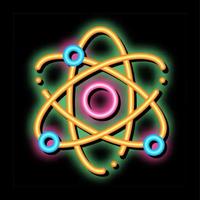 Atom Nucleus And Electron neon glow icon illustration vector