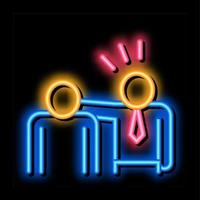 Man Pat Shoulder neon glow icon illustration vector