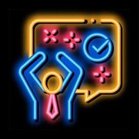 Human Celebrate neon glow icon illustration vector