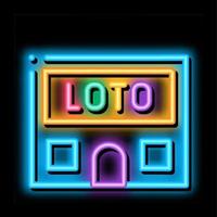 Lotto House neon glow icon illustration vector