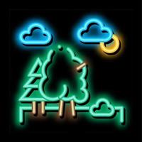 Diverse Forest neon glow icon illustration vector
