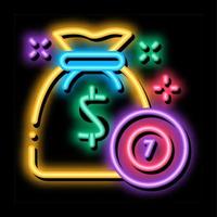 Winning Chips neon glow icon illustration vector