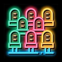 Spectator Seating neon glow icon illustration vector