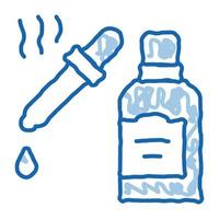 aromatic oil pipette doodle icon hand drawn illustration vector