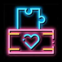 Volunteers Support Game Box neon glow icon illustration vector