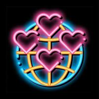 Universe Volunteers Support neon glow icon illustration vector