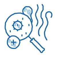 odor smell microbe research doodle icon hand drawn illustration vector