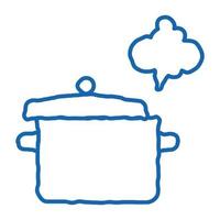 cocina olor doodle icono dibujado a mano ilustración vector