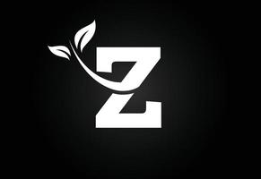 Initial letter Z and leaf logo. Eco-friendly logo concept. Modern vector logo for ecological business and company identity