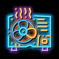 Broken Conditioner System neon glow icon illustration vector