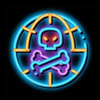 Raw Head And Bloody Bones neon glow icon illustration vector