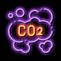Co2 Smoulder Smoke Steam Air neon glow icon illustration vector