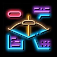 Bow And Arrow Characteristic neon glow icon illustration vector