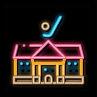 Golf Club House neon glow icon illustration vector