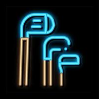 Golf Putters neon glow icon illustration vector