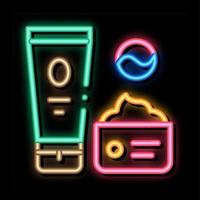 Cosmetics Package neon glow icon illustration vector