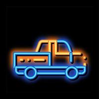 Agricultural Pickup Cargo neon glow icon illustration vector