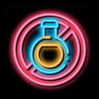 Allergen Free Sign Drink neon glow icon illustration vector