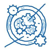 watch mechanism doodle icon hand drawn illustration vector