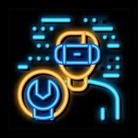 Vr Glasses Repair neon glow icon illustration vector